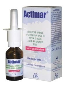 ACTIMAR SOLUZIONE NASALE SPRAY SALINA 3% CON ACIDO IALURONICO + MSM 20 ML CON EROGATORE - Metafarm