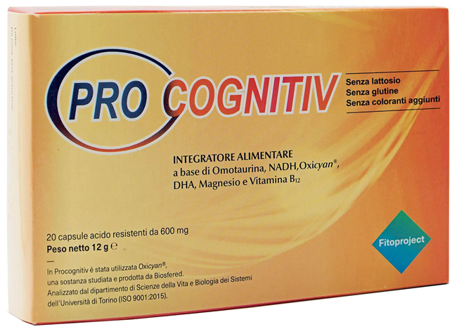 PROCOGNITIV 20 CAPSULE ACIDO RESISTENTI VEGETALI DA 600 MG - Metafarm