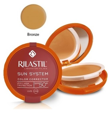RILASTIL SUN SYSTEM PHOTO PROTECTION THERAPY SPF50+ COMPATTO BRONZE 10 ML - Metafarm