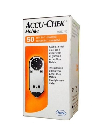 STRISCE MISURAZIONE GLICEMIA ACCU-CHEK MOBILE 50 TEST MIC 2 - Metafarm