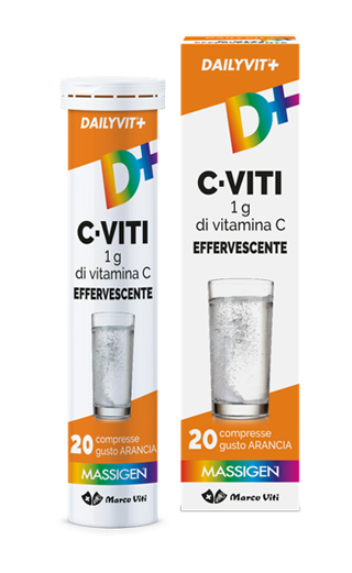 MASSIGEN VITAMINA C 1G EFFERVESCENTE 20 COMPRESSE - Metafarm