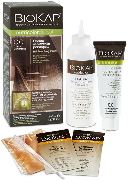 BIOKAP NUTRICOLOR 0,0 NEW CREMA SCHIARENTE TINTA TUBO + FLACONE - Metafarm
