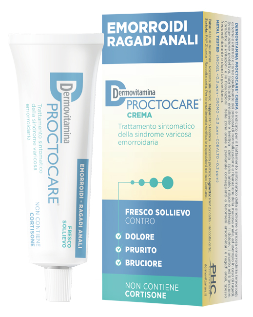 DERMOVITAMINA PROCTOCARE CREMA EMORROIDI RAGADI ANALI 30 ML CON CANNULA - Metafarm