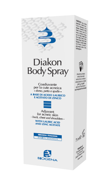 DIAKON BODY SPRAY COADIUVANTE CUTE ACNEICA DORSO PETTO E SPALLE 75 ML - Metafarm