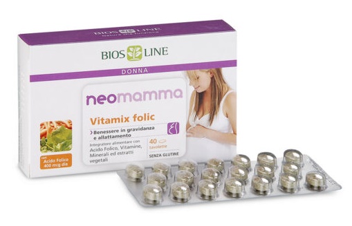 BIOSLINE NEOMAMMA VITAMIX FOLIC 40 COMPRESSE NEW - Metafarm