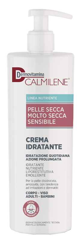 DERMOVITAMINA CALMILENE CREMA IDRATANTE PER PELLE SECCA, MOLTO SECCA O SENSIBILE 500 ML - Metafarm