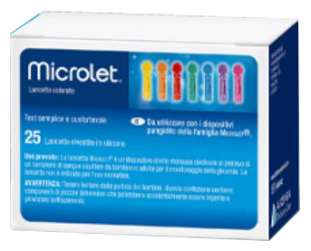 LANCETTE PUNGIDITO PER DISPOSITIVO MICROLET 25 PEZZI - Metafarm