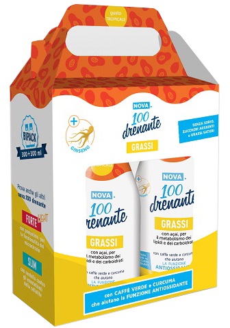 NOVA100 DRENANTE GRASSI CON GINSENG 300+300 ML - Metafarm