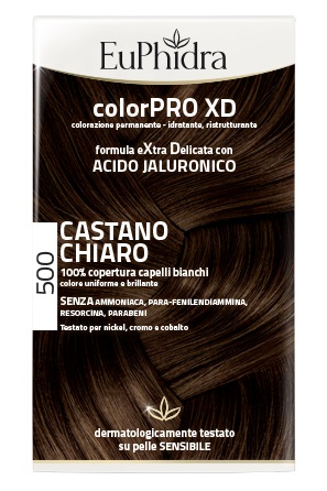 EUPHIDRA COLORPRO XD 500 CAST CHIARO GEL COLORANTE CAPELLI IN FLACONE + ATTIVANTE + BALSAMO + GUANTI - Metafarm
