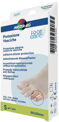 IDROCOLLOIDE MASTER-AID FOOTCARE VESCICHE DITA 60X20 MM 5 PEZZI A2 - Metafarm