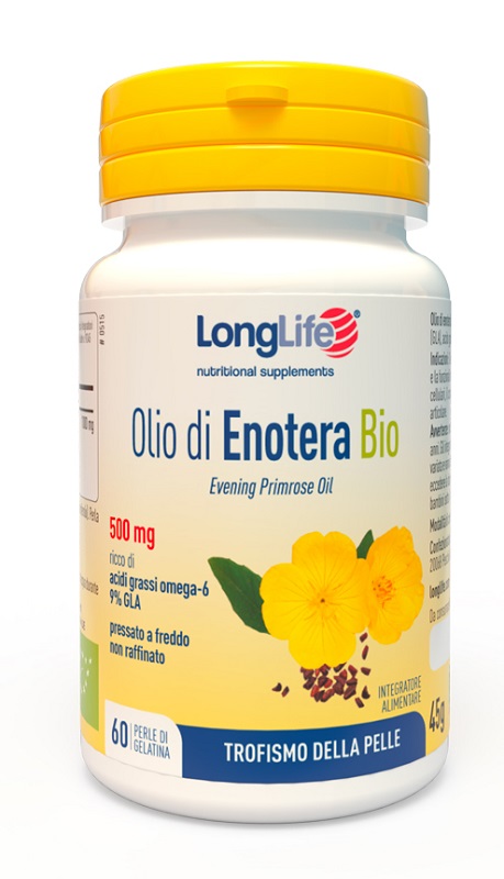 LONGLIFE OLIO ENOTERA BIO 500 MG 60 PERLE IN GELATINA - Metafarm