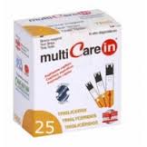 TEST TRIGLICERIDI MULTICARE IN STRISCE CON ASPRIAZIONE CAPILLARE 25 PEZZI - Metafarm