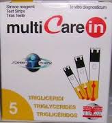 TEST TRIGLICERIDI MULTICARE IN STRISCE CON ASPIRAZIONE CAPIILLARE 5 PEZZI - Metafarm