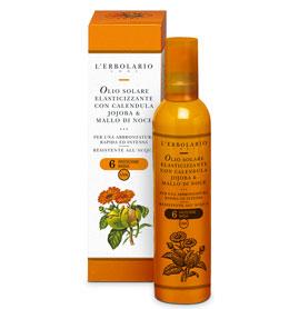 OLIO SOLARE ELASTICIZZANTE CALENDULA/JOJOBA/MALLO DI NOCE SPF6 100 ML - Metafarm