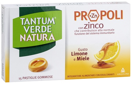 TANTUM VERDE NATURA 15 PASTIGLIE GOMMOSE LIMONE & MIELE - Metafarm