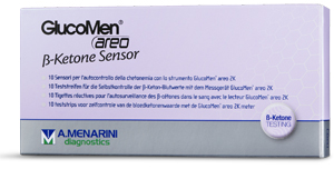 STRISCE MISURAZIONE CHETONEMIA GLUCOMEN AREO B-KETONE SENSOR 10 PEZZI - Metafarm