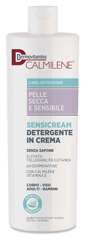DERMOVITAMINA CALMILENE SENSICREAM DETERGENTE IN CREMA SENZA SAPONE PER PELLE SECCA E SENSIBILE 500 ML - Metafarm