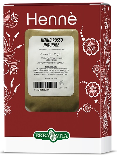HENNE COLORANTE CAPELLI ROSSO NATURALE 100 G - Metafarm