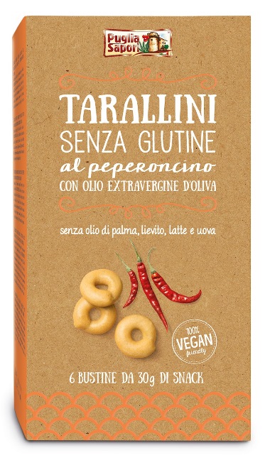 PUGLIA SAPORI TARALLINI AL PEPERONCINO CON OLIO EXTRAVERGINE DI OLIVA 180 G - Metafarm