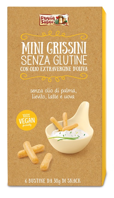 PUGLIA SAPORI MINI GRISSINI CON OLIO EXTRAVERGINE DI OLIVA 180 G - Metafarm