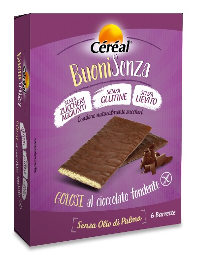 CEREAL BUONI SENZA GOLOSI CIOCCOLATO FONDENTE 6 X 17 G - Metafarm