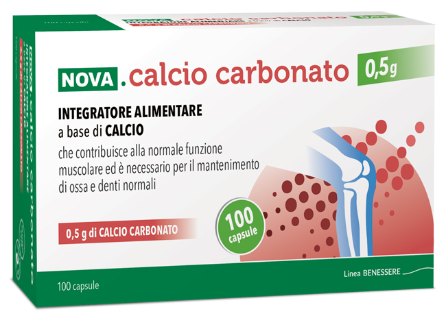 NOVA CALCIO CARBONATO 0,5 G 100 CAPSULE - Metafarm