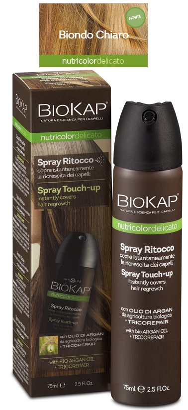 BIOS LINE  BIOKAP NUTRICOLOR DELICATO SPRAY RITOCCO BIONDO CHIARO 75 ML - Metafarm