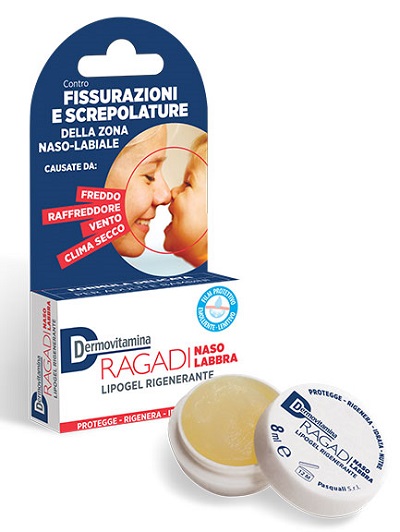 DERMOVITAMINA RAGADI NASO E LABBRA LIPOGEL RIGENERANTE 8 ML - Metafarm