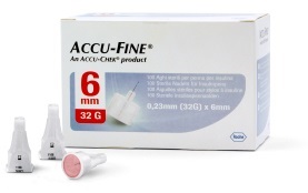 AGO PER PENNA DA INSULINA ACCU-FINE PEN NEEDLE ACCU-CHEK GAUGE 32 X 6MM 100 PEZZI - Metafarm