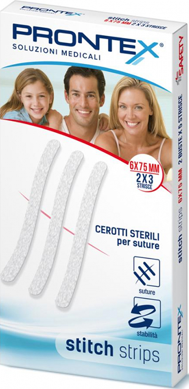PRONTEX STITCH STRIPS 6X75 10 PEZZI - Metafarm