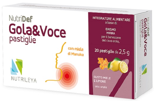 NUTRIDEF GOLA & VOCE MIELE E LIMONE 20 PASTIGLIE - Metafarm
