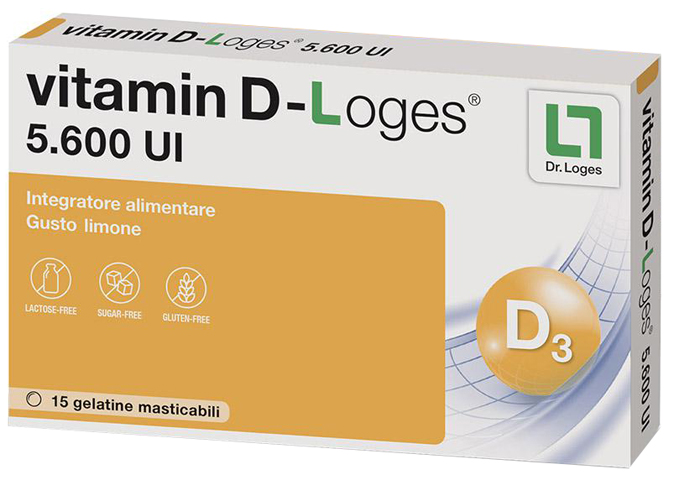 VITAMIN D-LOGES 15 GELATINE MASTICABILI GUSTO LIMONE - Metafarm