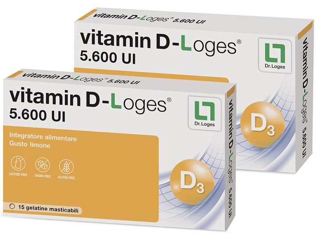 VITAMIN D-LOGES 30 GELATINE MASTICABILI GUSTO LIMONE 42 G - Metafarm