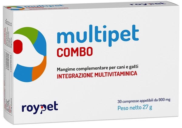 MULTIPET COMBO INTEGRAZIONE MULTIVITAMINICA CANI E GATTI 30 COMPRESSE APPETIBILI DA 900 MG - Metafarm