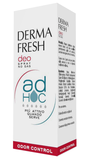 DERMAFRESH DEO SPRAY NO GAS AD HOC ODOR CONTROL DEODORANTE 100 ML - Metafarm