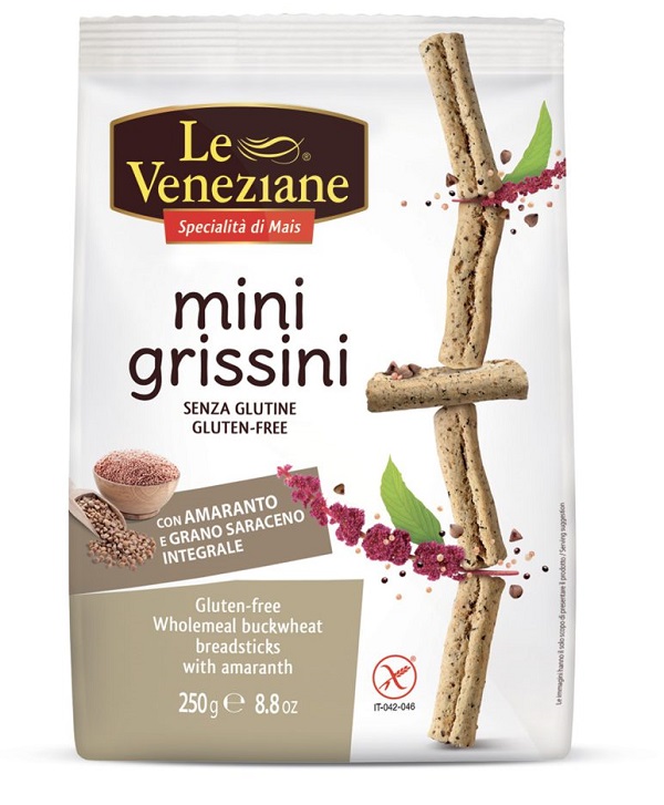 LE VENEZIANE MINIGRISSINI GRANO SARACENO INTEGRALE CON AMARANTO 250 G - Metafarm