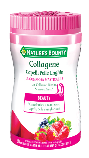 COLLAGENE CAPELLI PELLE UNGHIE 60 GOMMOSE MASTICABILI - Metafarm