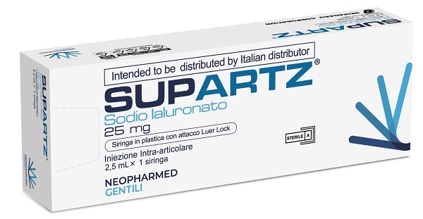 SIRINGA PRERIEMPITA INTRA-ARTICOLARE SUPARTZ ACIDO IALURONICO 25 MG 2,5 ML 1 PEZZO - Metafarm
