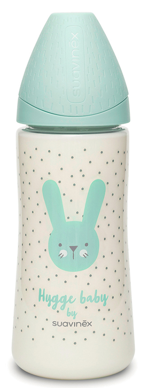 SUAVINEX HYGGE BIBERON DA 360ML PAPPA S CONIGLIO POIS VERDE - Metafarm