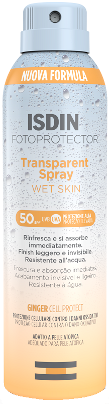 FOTOPROTECTOR TRANSPARENT WET SKIN SPRAY 50+ 250 ML - Metafarm