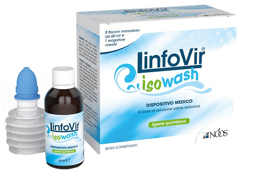 SOLUZIONE SALINA ISOTONICA LINFOVIR ISOWASH 8 FLACONI DA 60 ML - Metafarm