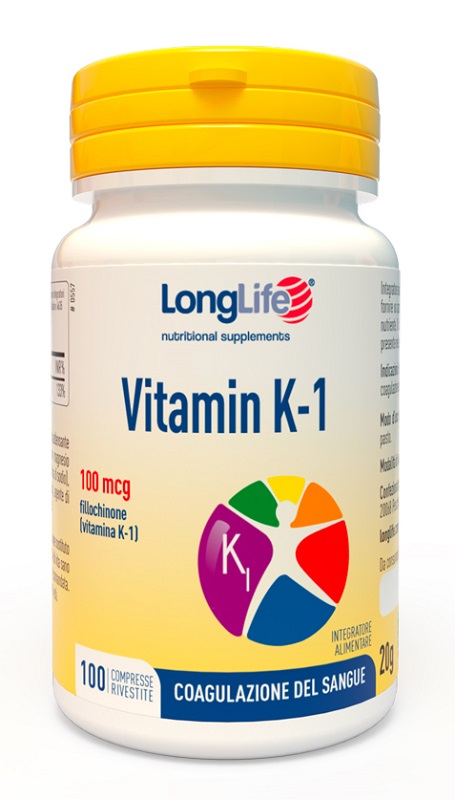 LONGLIFE VITAMIN K 100MCG 100 COMPRESSE RIVESTITE - Metafarm