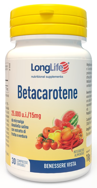 LONGLIFE BETACAROTENE 25000 UI 30 COMPRESSE - Metafarm