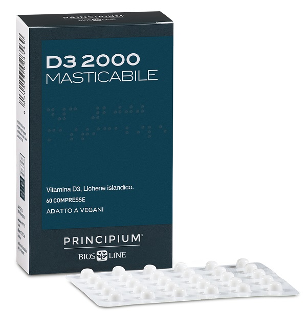 PRINCIPIUM D3 2000 MASTICABILE 60 COMPRESSE - Metafarm