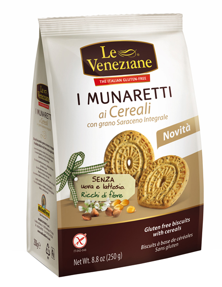 LE VENEZIANE MUNARETTI BISCOTTI CEREALI GRANO SARACENO INTEGRALE 250 G - Metafarm