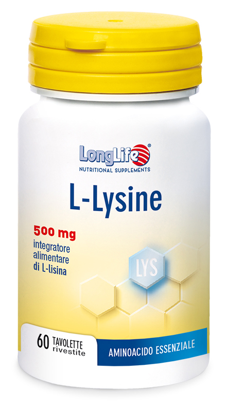 LONGLIFE L-LYSINE 500MG 60 TAVOLETTE RIVESTITE DA 860 MG - Metafarm