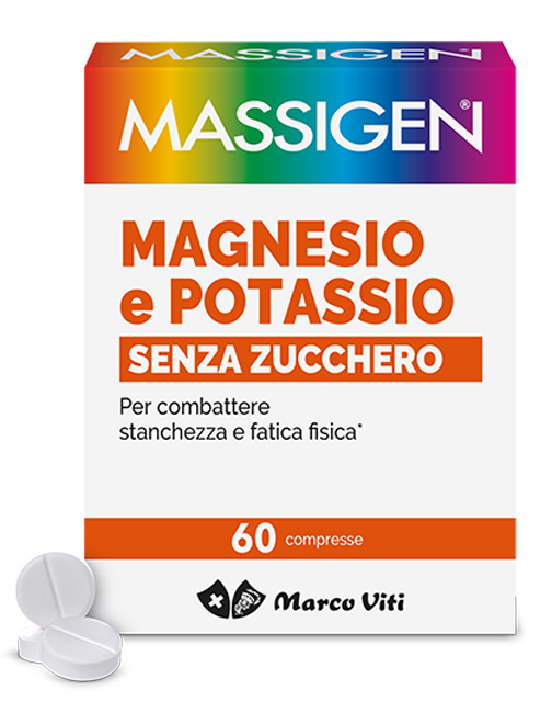 MASSIGEN MAGNESIO POTASSIO SENZA ZUCCHERI 60 COMPRESSE - Metafarm