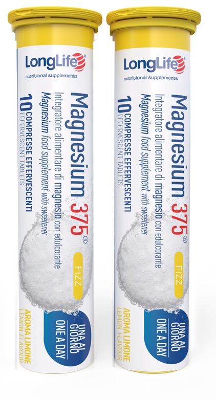 LONGLIFE MAGNESIUM 375 FIZZ 20 COMPRESSE EFFERVESCENTI DA 6,3 G - Metafarm