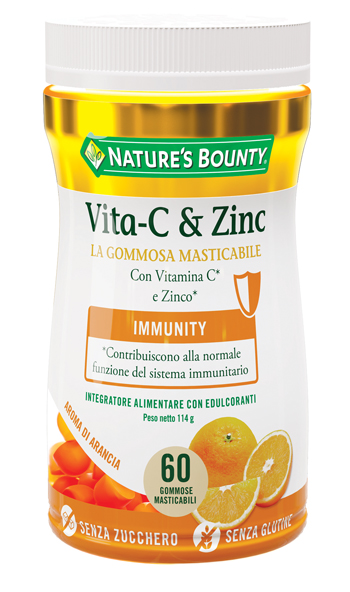 NATURE'S BOUNTY VITA-C&ZINC 60 GOMMOSE - Metafarm