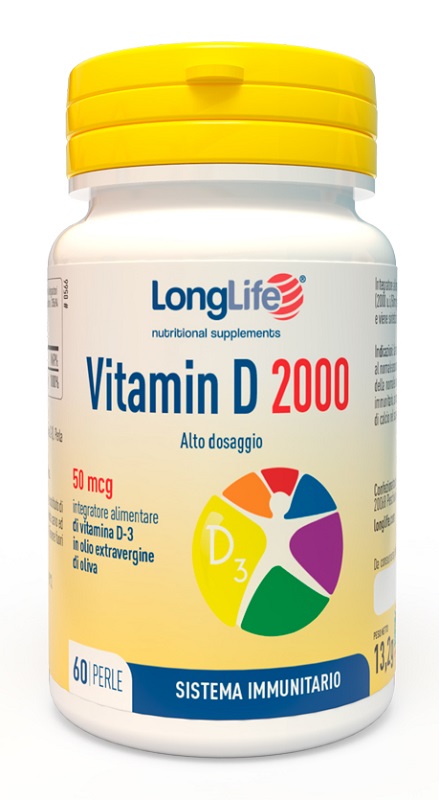 LONGLIFE VITAMIN D 2000 UI 60 PERLE - Metafarm